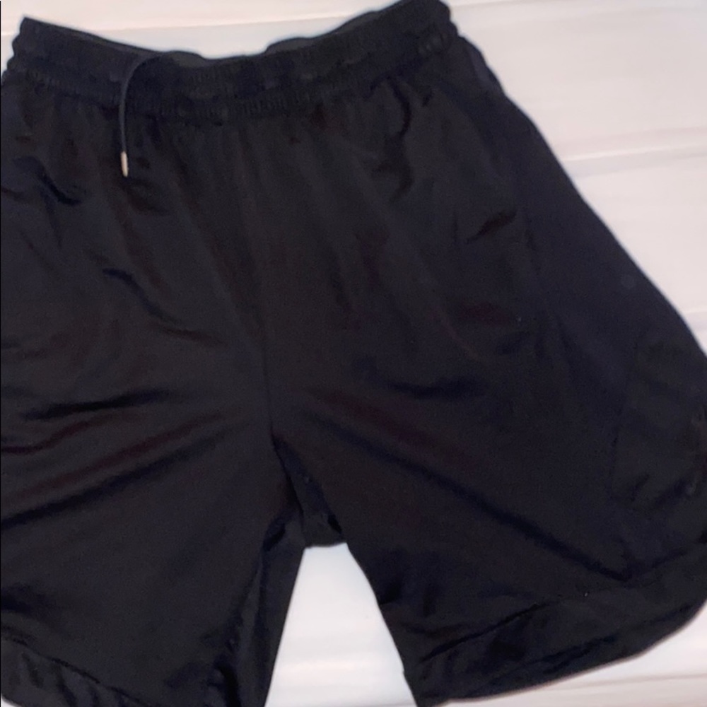 black shorts
